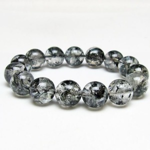 ブラックエレスチャルクォーツ ブレスレット 15mm 一点物 111-53842