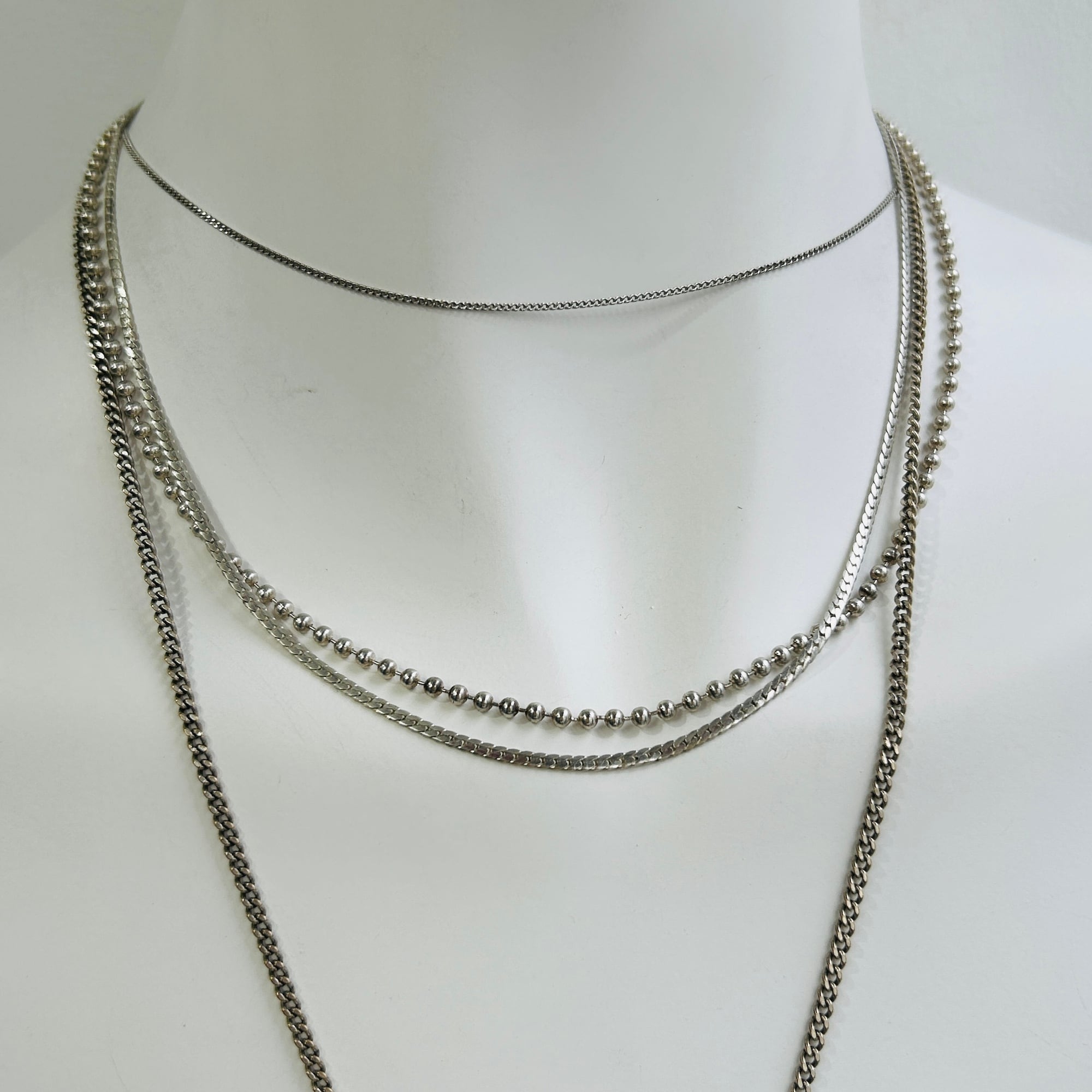 フランスシルバー925 ボールチェーンネックレス（45cm） | Milo