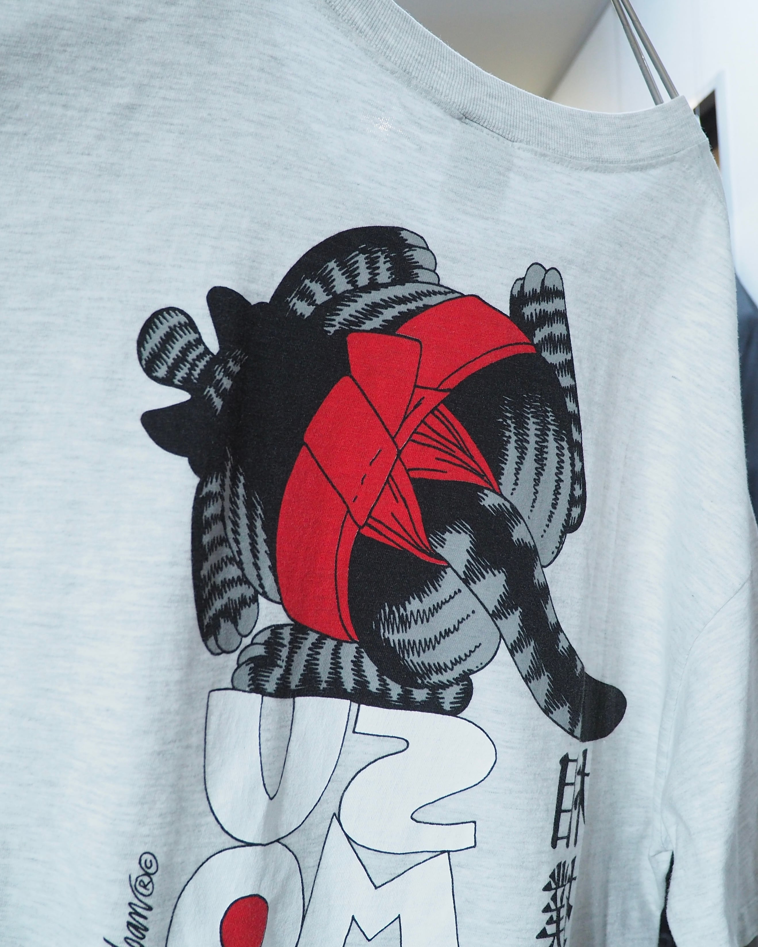 1990s " Made in USA - Kliban Cat " " 相撲 ‐ SUMO " Double-side printed vintage loose Tee