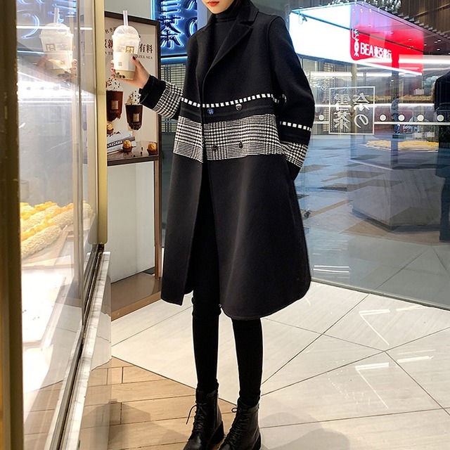 trendy black coat　　　1-1229