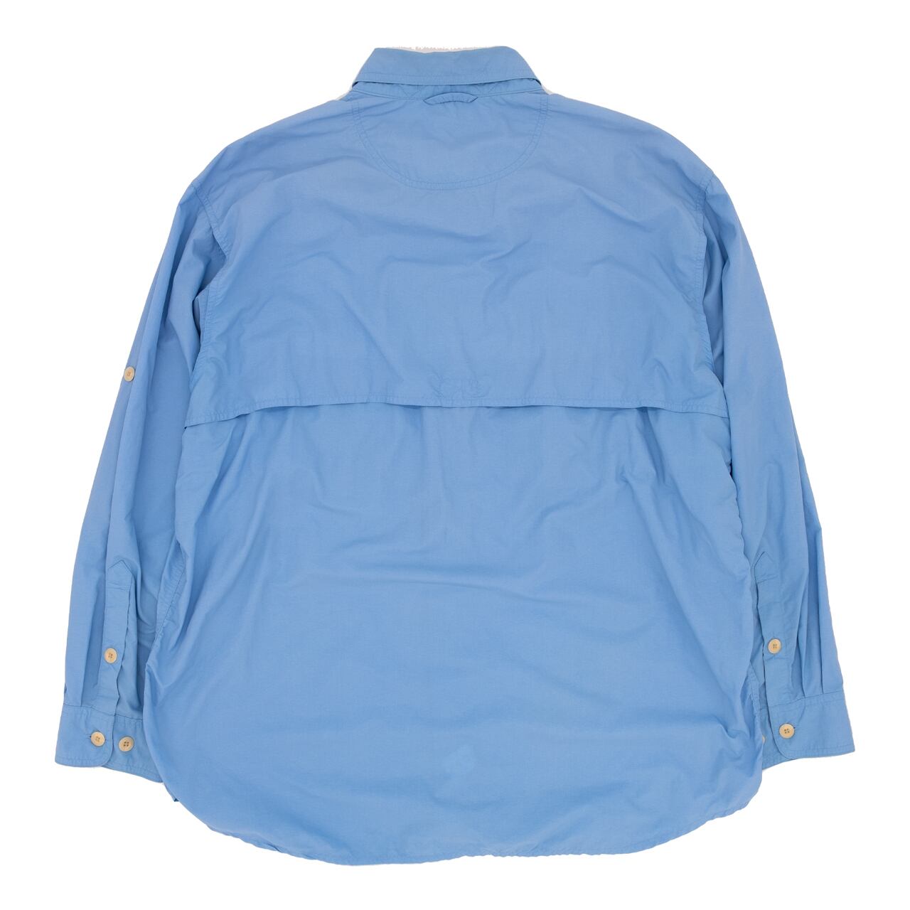 ORVIS / 90s/香港製/ナイロンフィシングシャツ/長袖シャツ/L/ナイロン/ブルー USED】90s ORVIS Nylon Fishing Shirt オービス ナイロンフィッシング