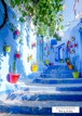 【送料無料】A4～A0版アート絶景写真「モロッコ - シェフシャウエンの青い街 B」