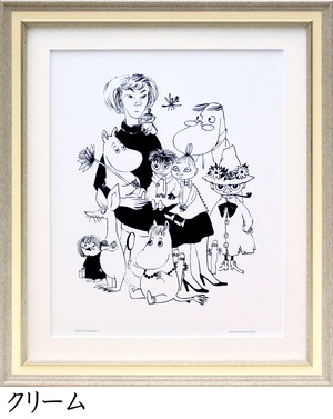 ムーミン 北欧 Putinki「トーベファミリー フラワー」送料無料 フレーム選択可能 展示用フック付アートポスター 絵画 インテリア アート