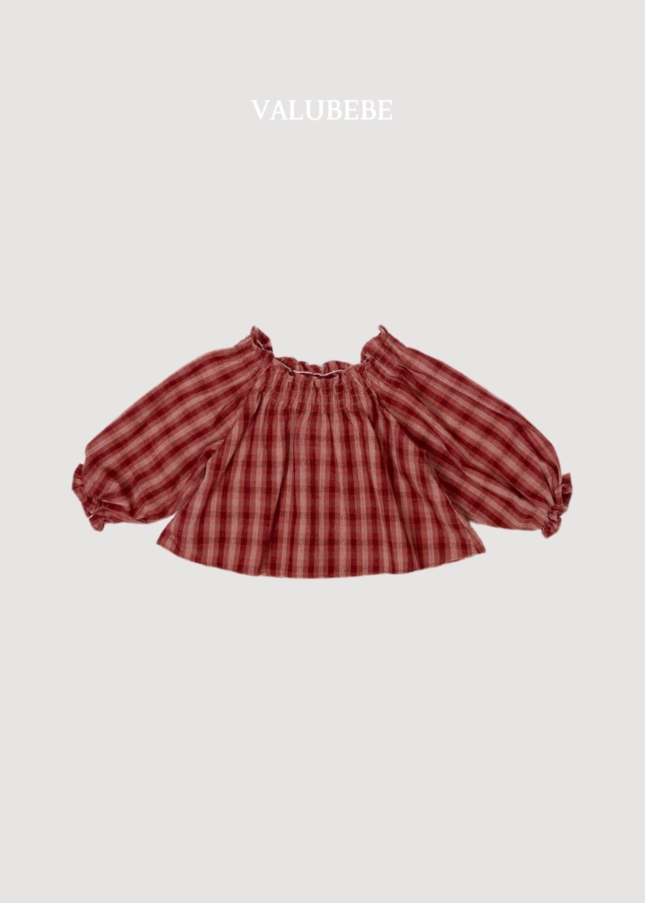 送料無料【予約】/ デューディチェックスモークブラウス / valubebe