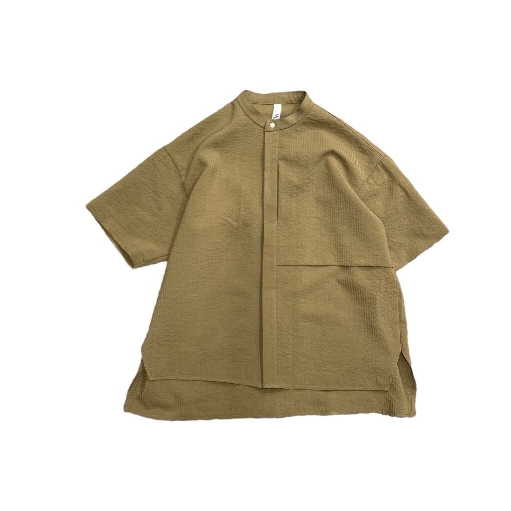 MOUN TEN.(マウンテン)/ seersucker S/S shirt / khaki / 110,125,140