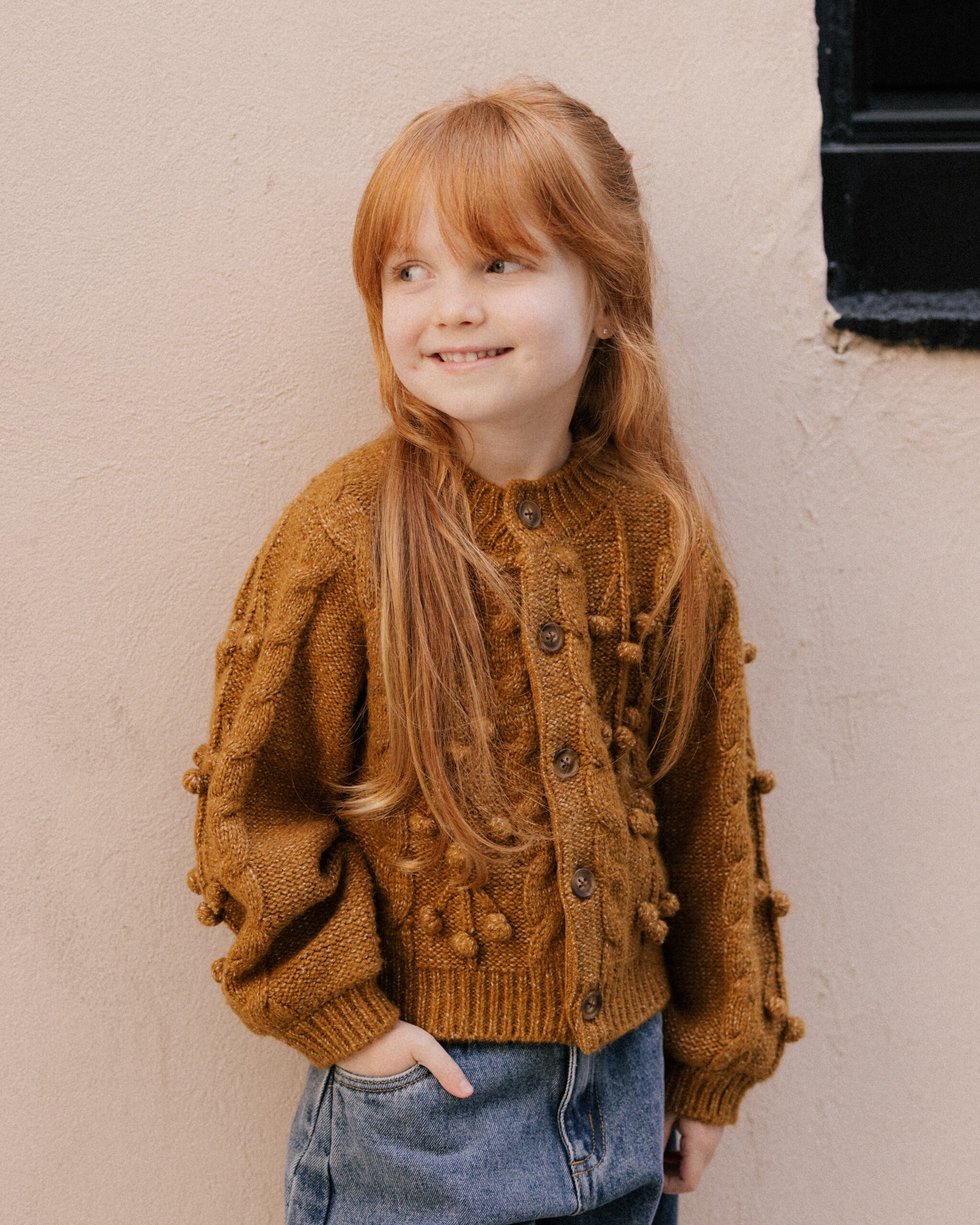 Rylee & Cru ライリーアンドクルー ボブルカーディガン 4-5Ｙ Rylee + Cru (ライリー アンド クルー) / BOBBLE CARDIGAN / GOLDEN