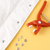 YFFSFDC スナップ ボタン 100個入り プラスナップ ペンチ付き 打ち具 衣服 ビニール袋 テーブル クロスなどに適しています プライヤーで スナップ留め具 DIY 操作が簡単 収納ケース付き