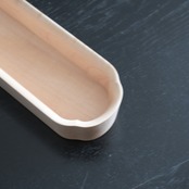 四十沢木材工芸　くりぬきさじ箱(1個)/ Hollowed-out Cutlery Serving Tray Wide［2104330000216］