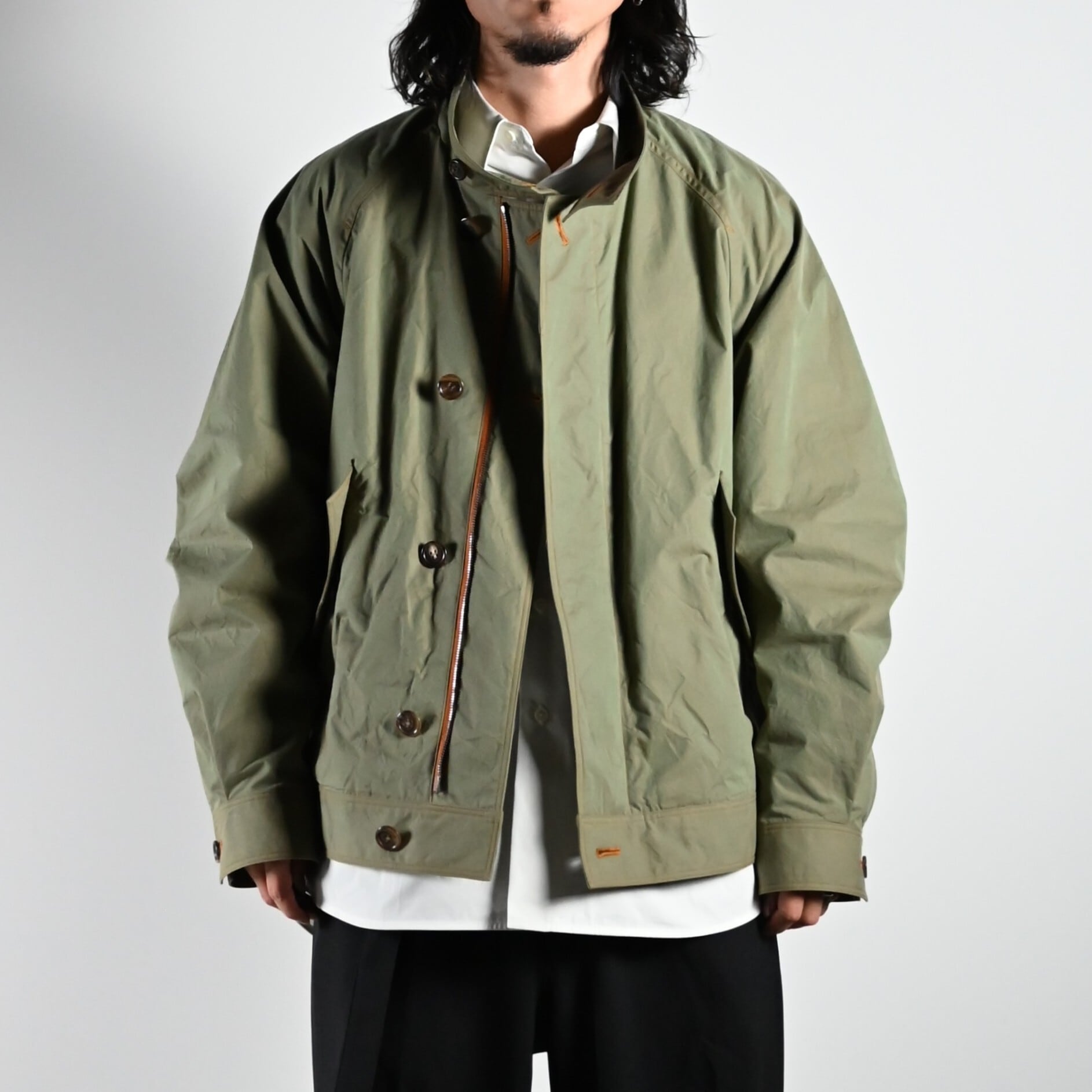 山内 / 超高密度シールドコットンクロス・セミダブルジップジャケット