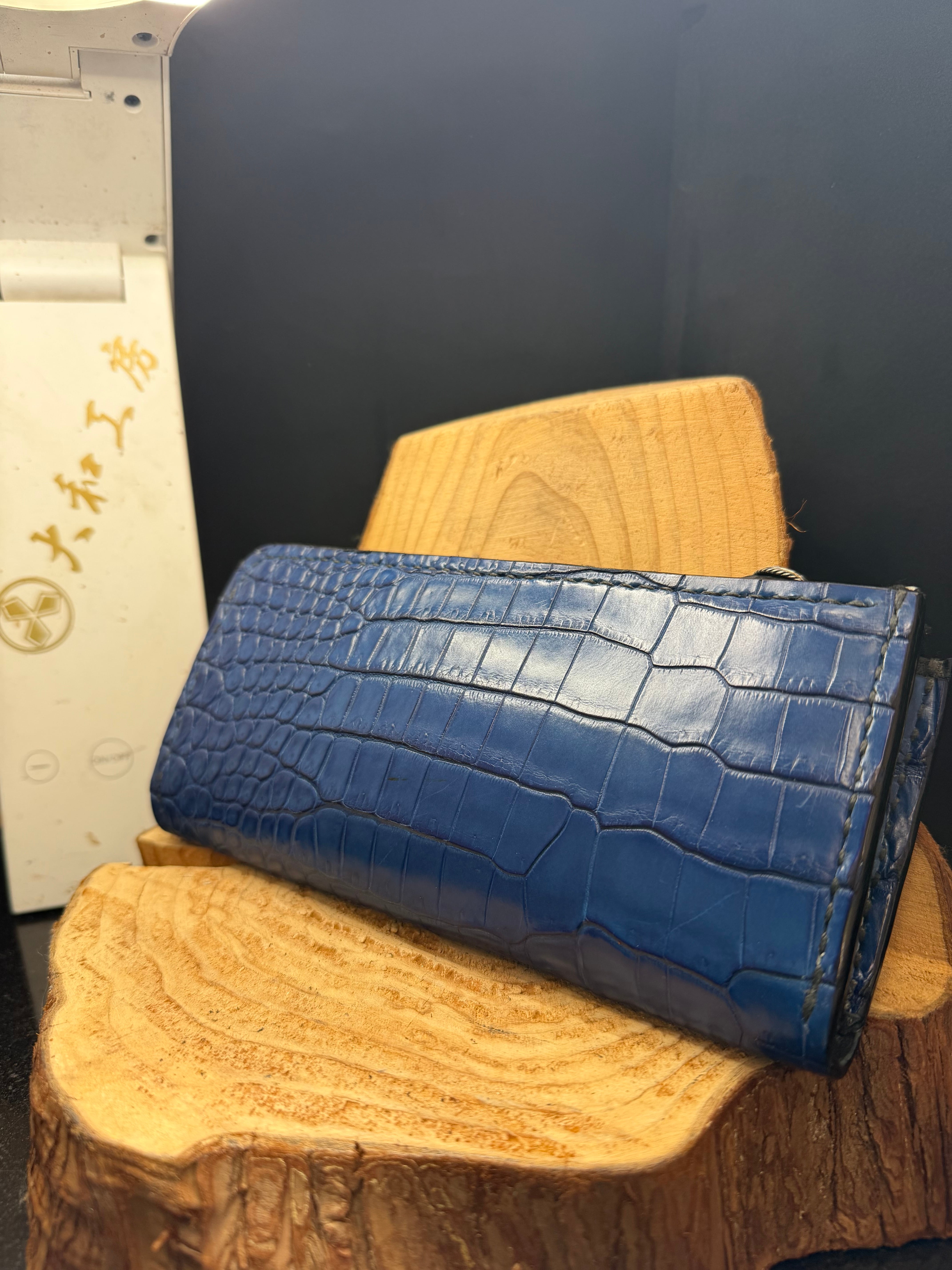 藍染ポロサス・L字ロングウォレット | 大和工房