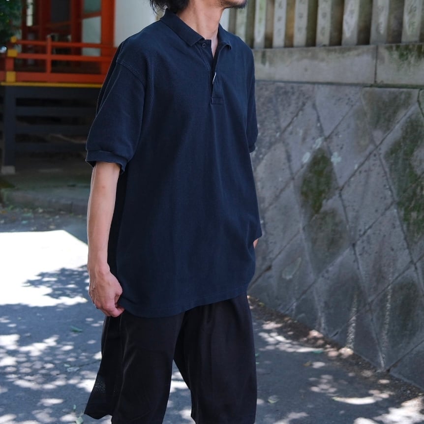 COMOLI(コモリ) / 鹿の子半袖ポロシャツ -BLACK-(D01-05042) | Signs