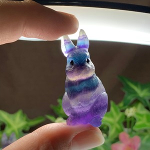 13.フローライトうさぎ・インテリア