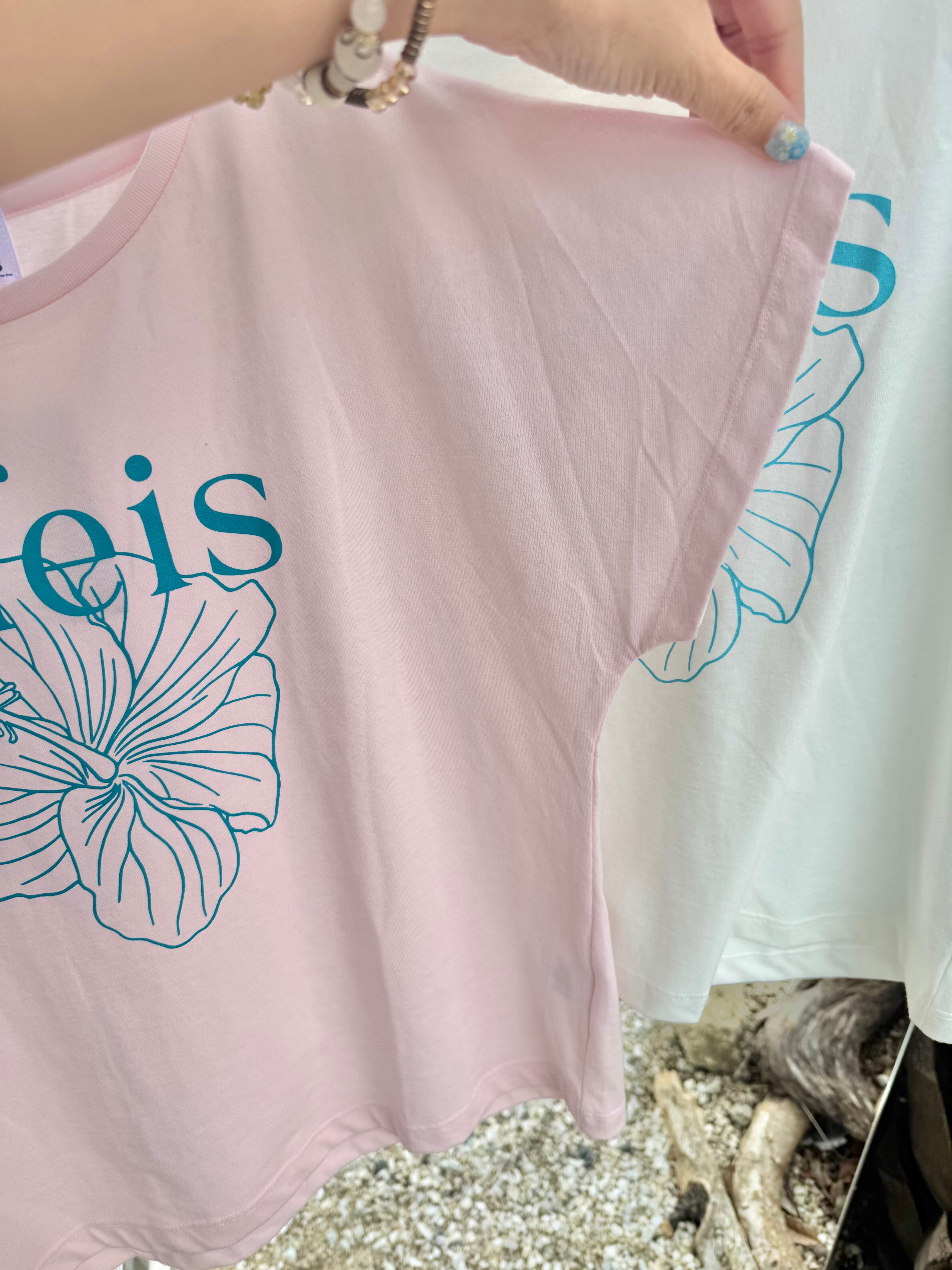 LIFE isオリジナル ハイビスカス ドルマンTシャツ ¥5,990×tax