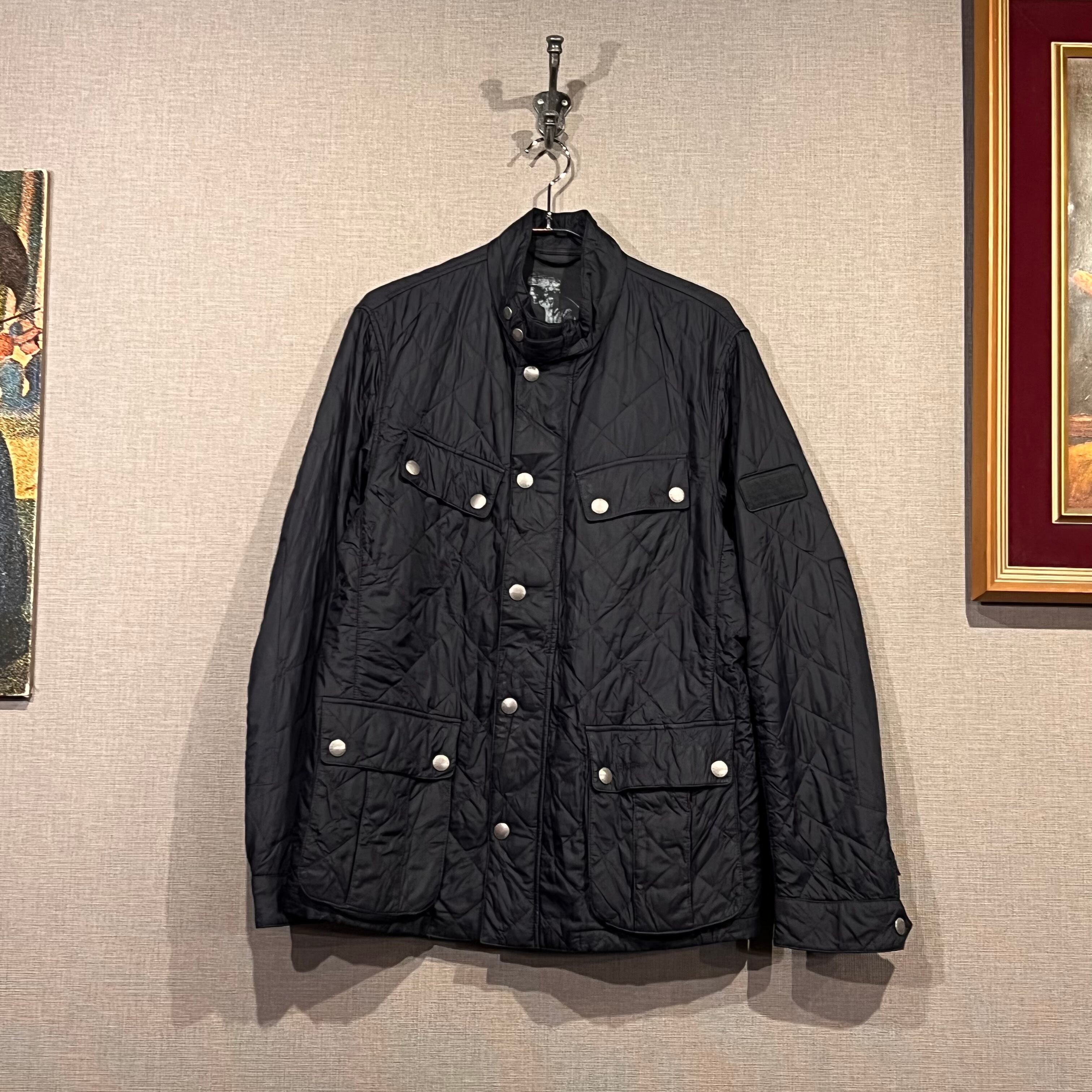 Barbour バブアーキルティングコートBLACKモノトーンジャンパー | www