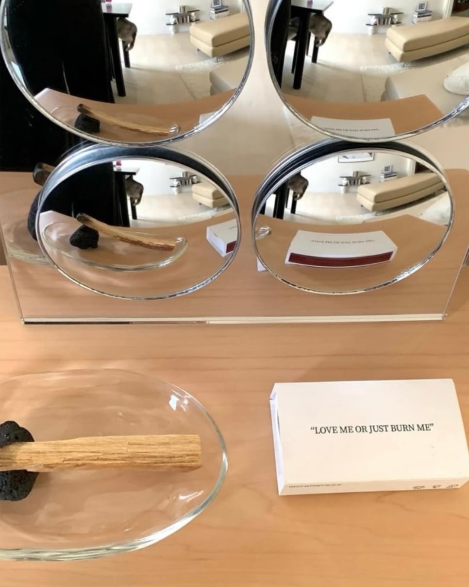 midcentury mirror / ミッドセンチュリー ミラー シルバー オブジェ