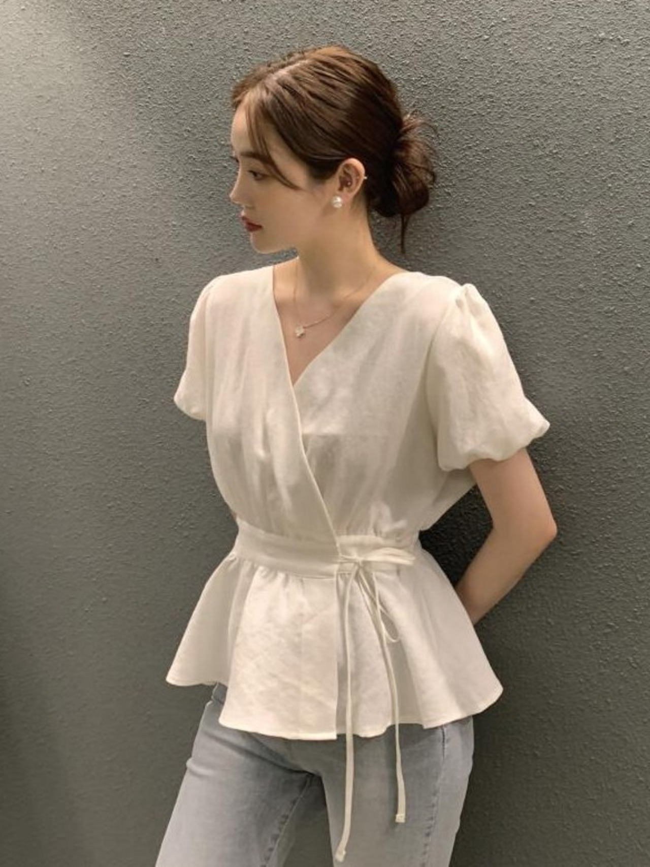 カシュクールブラウス D1316