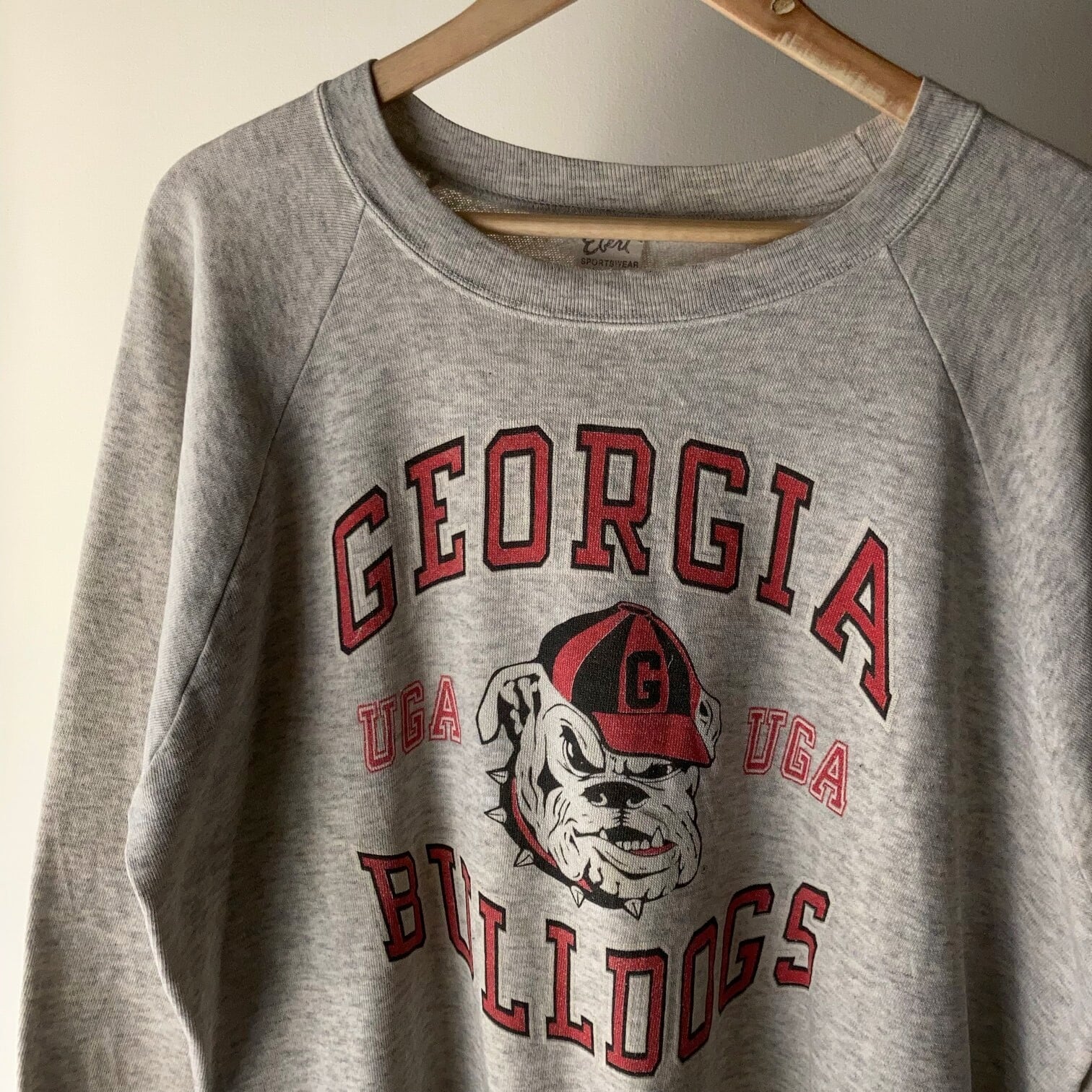 80s ビンテージ GEORGIA BULLDOGS ラグランスウェット USA-