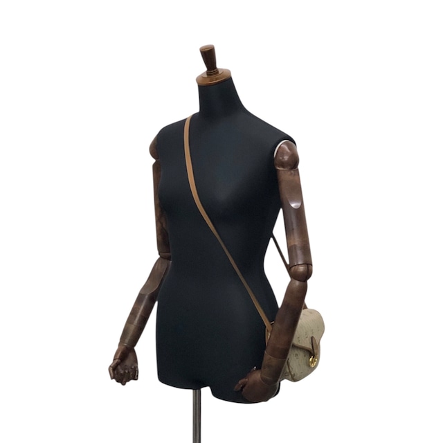 Christian Dior クリスチャン ディオール ハニカム ショルダーバッグ ベージュ PVC レザー vintage ヴィンテージ オールド wvwdbt