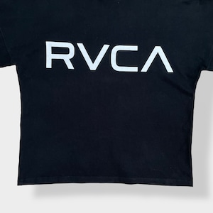 【RVCA】ルーカ ロングTシャツ バックプリント バックロゴ ワンポイントロゴ ロンT 長袖Tシャツ スウェットシャツ 袖ロゴ LARGE 古着