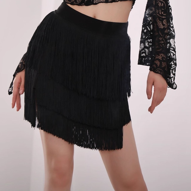 スウィング・フリンジ・レイヤードスカート ds1217