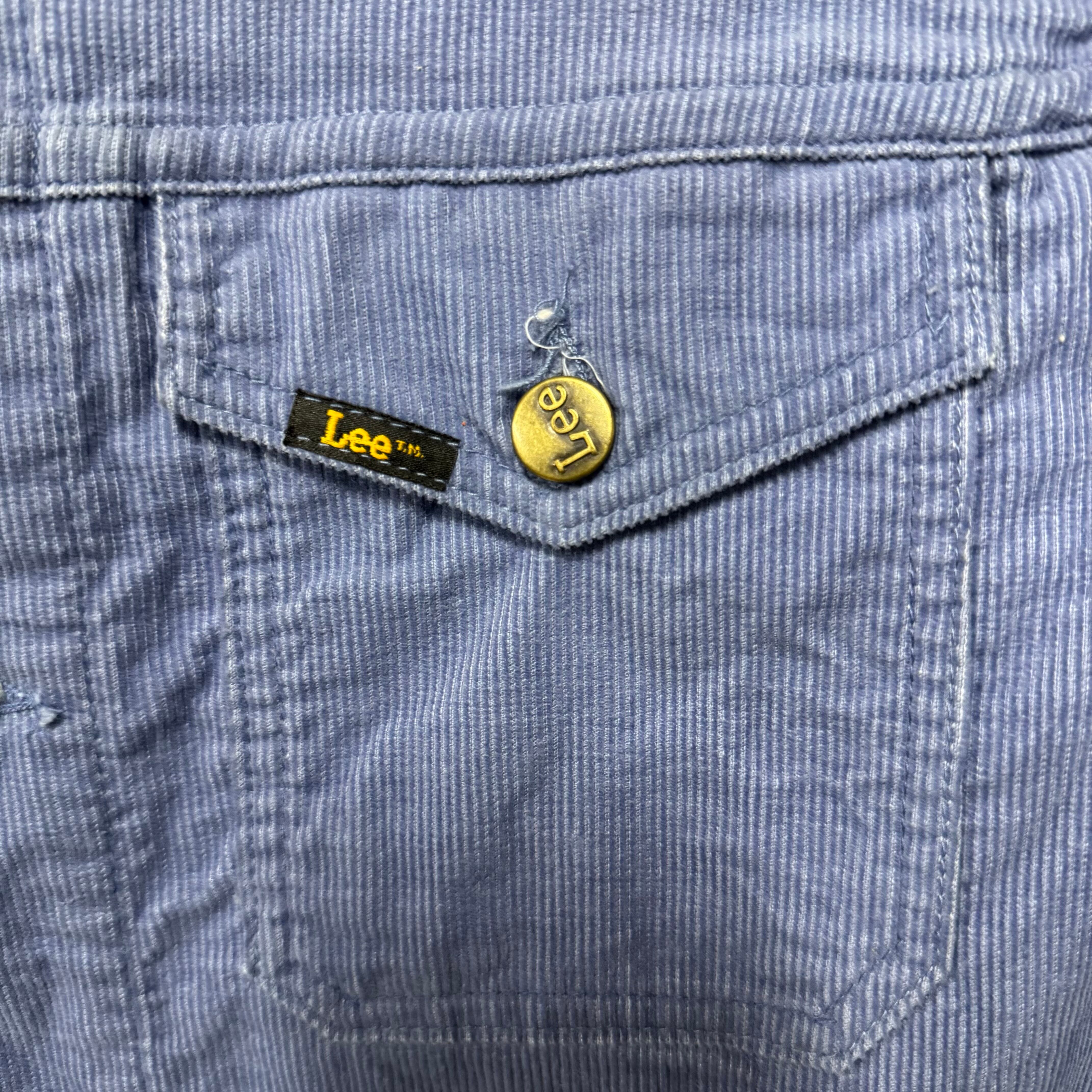 70s Lee 短丈 コーデュロイトラッカージャケット ブルー 三角タグ USA 70s Lee 短丈 コーデュロイトラッカージャケット ブルー 三角タグ USA