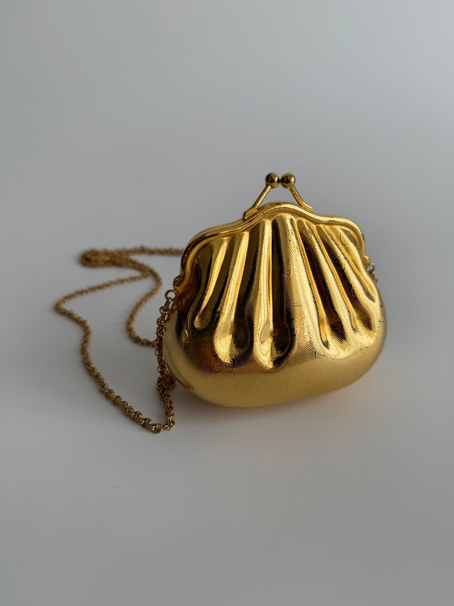1980s GUCCI GOLD SHELL CHAIN BAG