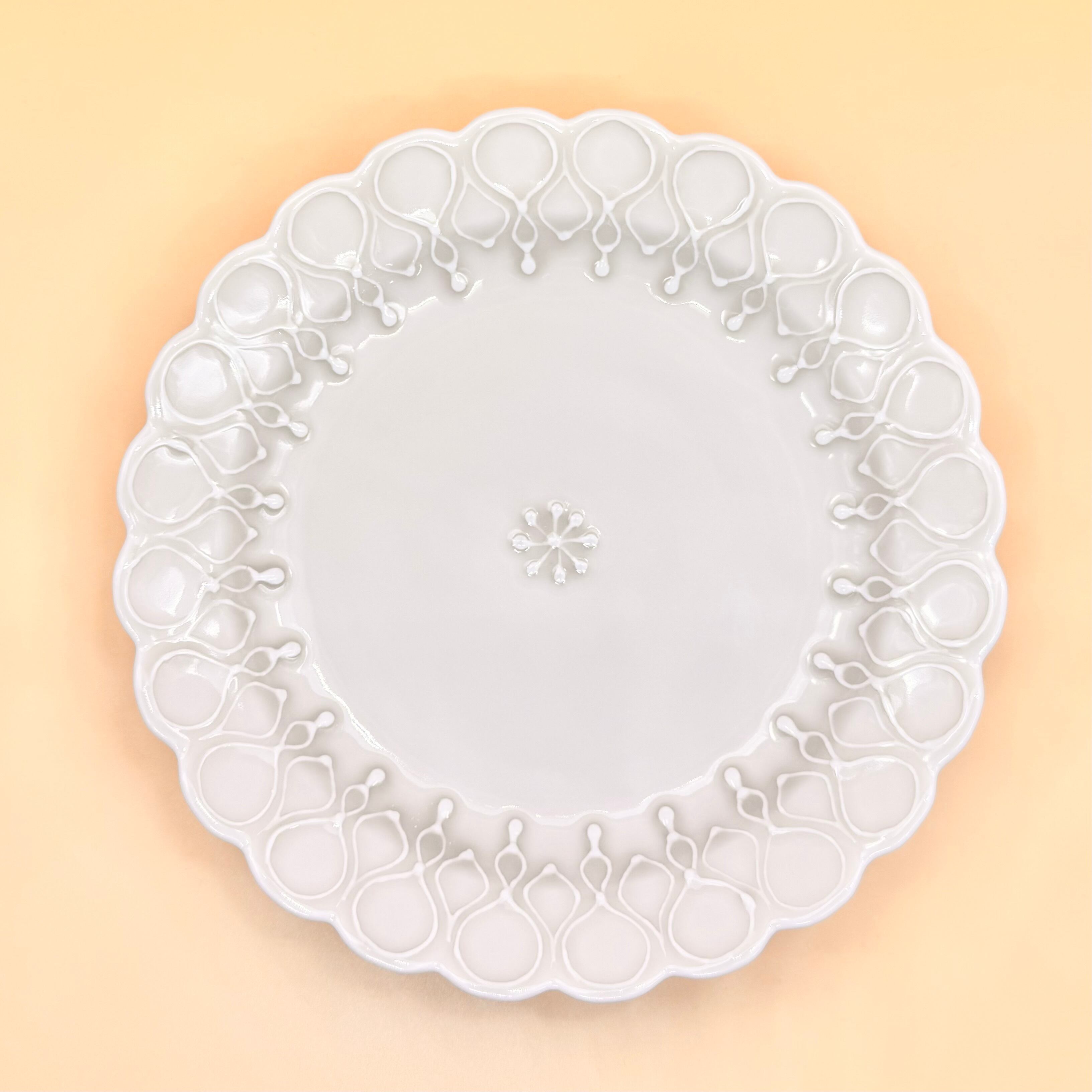 sizqu(シズク)リム皿 21cm くすみピンク