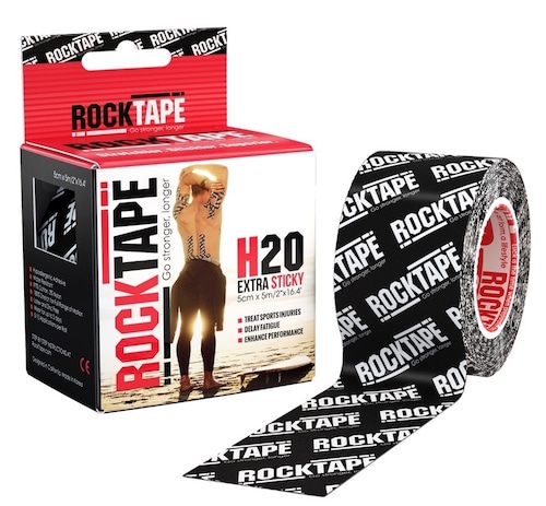 ロックテープH2O（耐水性PRO）ブラックロゴ / ROCKTAPE H2O Black/White logo