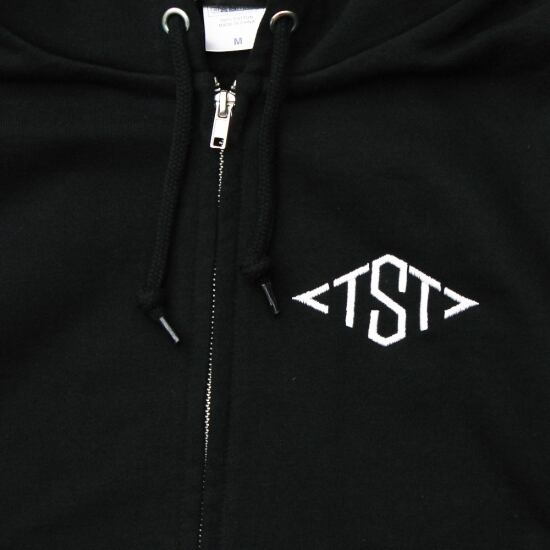 TST EMB ZIP PARKA #BLACK