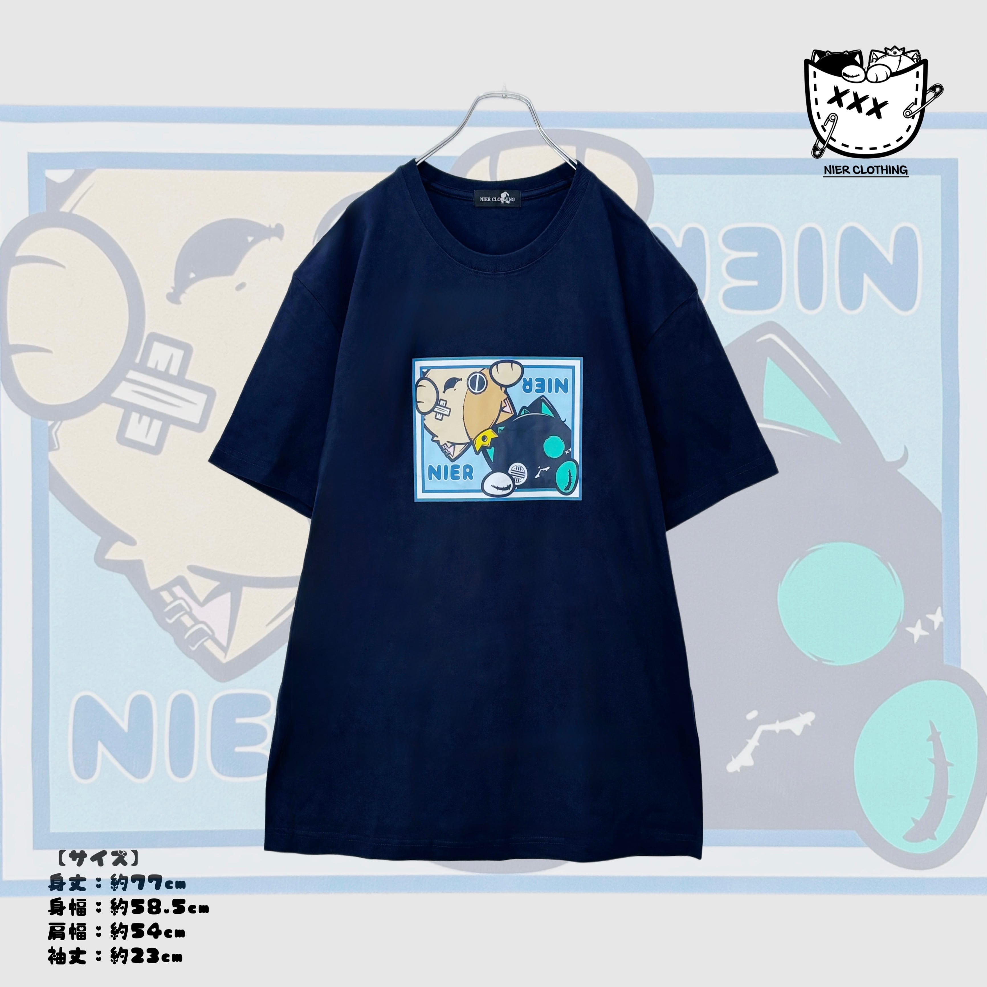 NieR シエル CUTSEW ミケ×シエルの日限定PRICE》FRAME DESIGN NAVY CUTSEW【ミケ＆シエル