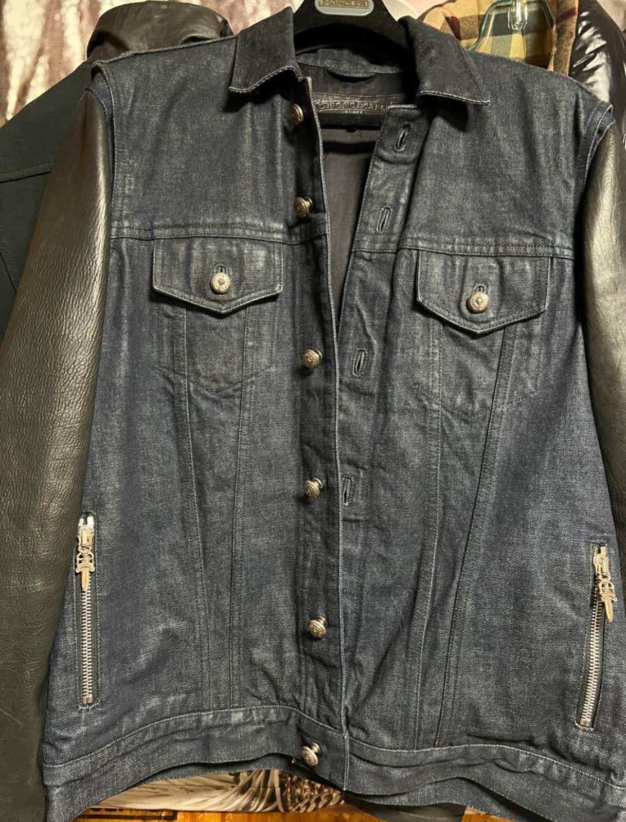 CHROME HEARTS クロムハーツ オールド ビンテージ デニム &袖 レザー