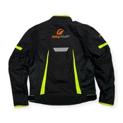 Riding Tribe ライディングトライブ メッシュ モーターサイクル ジャケット XL /ブラック×蛍光イエロー プロテクター バイクウェア