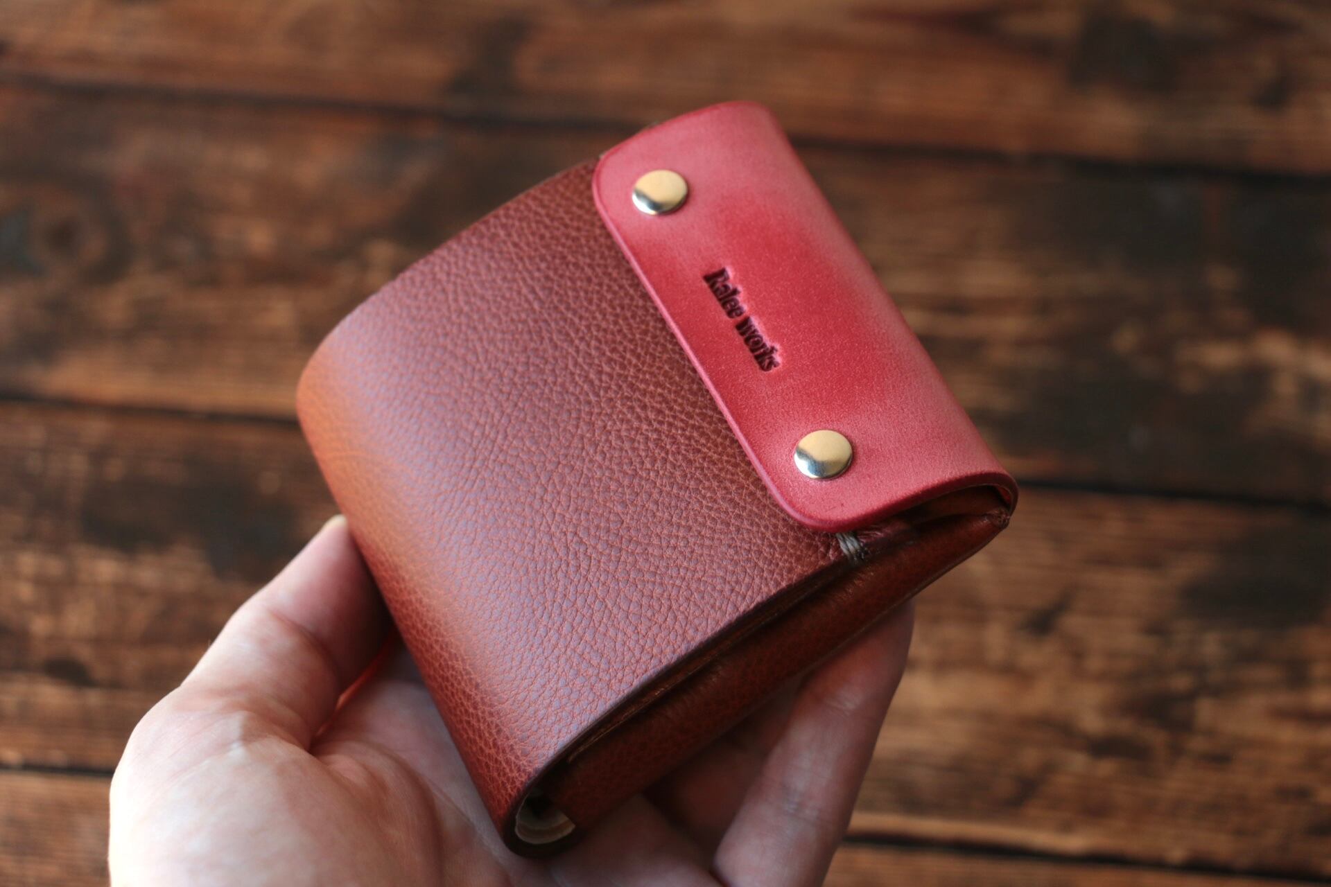 一枚折りミニウォレット。フラップデザイン カスタム | ラリーワークス