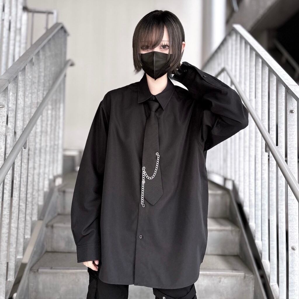 【CANDY SELECT】ネクタイシャツ 530001 サブカル 地雷系 グランジ ストリート メンズ レディース ユニセックス