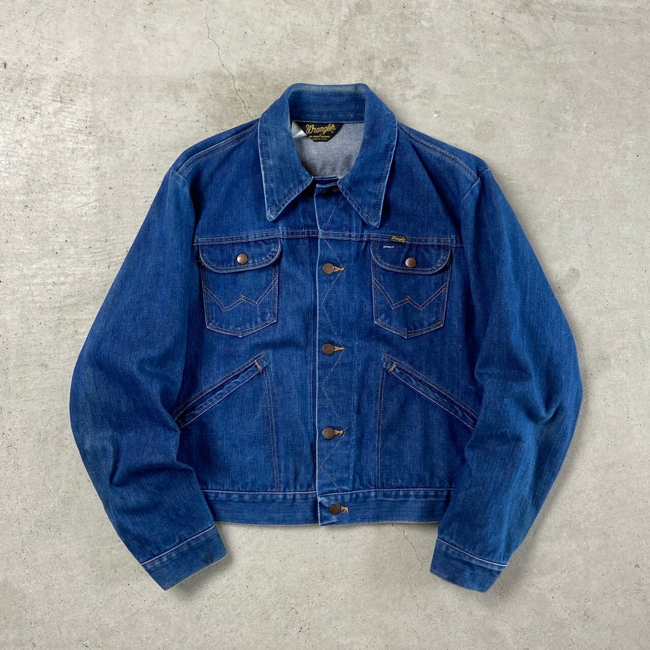 70~80年代 USA製 Wrangler ラングラー デニムジャケット 126MJ メンズM相当 古着 70s 80s Gジャン 黒三角タグ  アメカジ ヴィンテージ VINTAGE 【デニムジャケット】/ブルー | cave 古着屋【公式】古着通販サイト