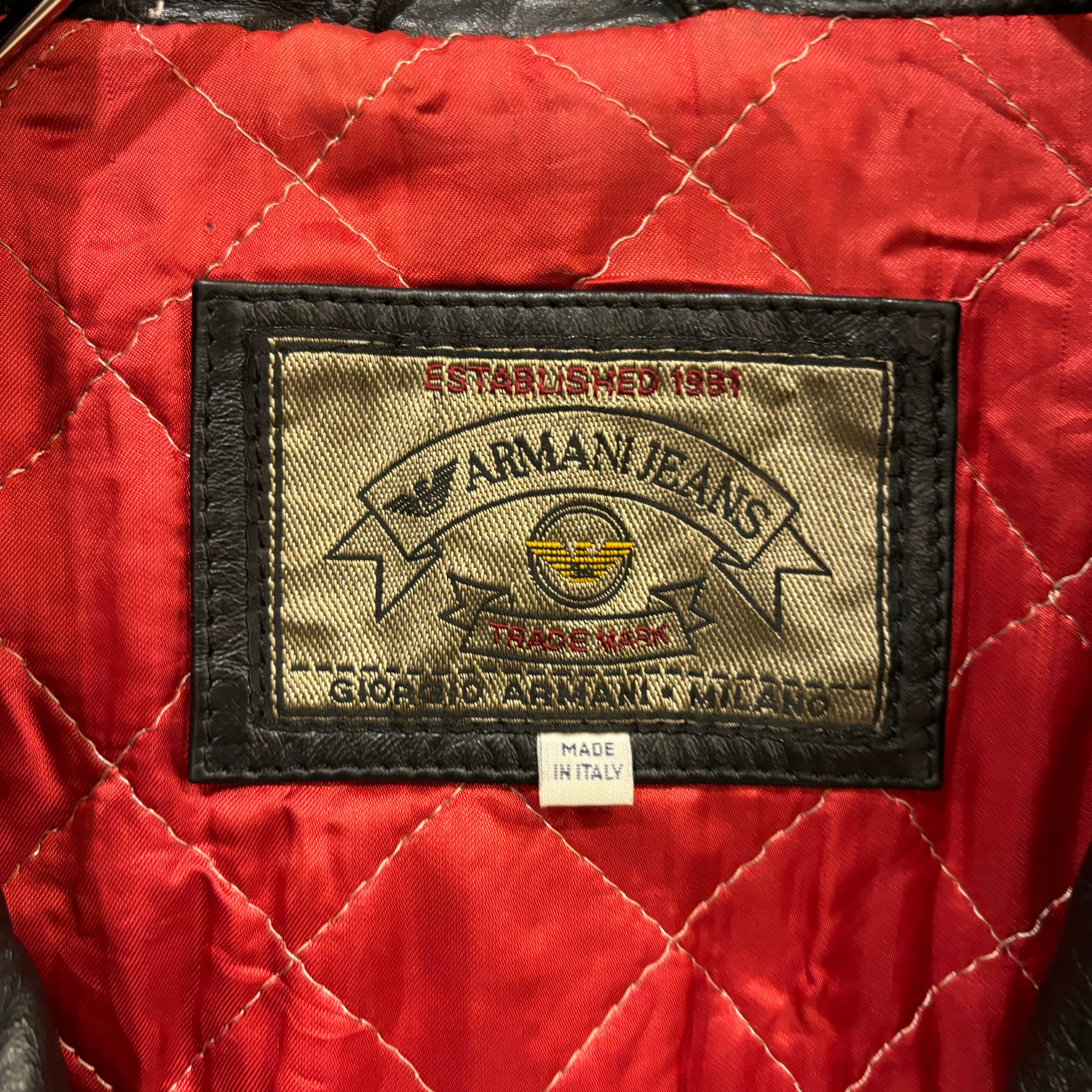 90s ARMANI JEANS Leather Jacket | VOSTOK 90s ARMANI JEANS Leather Jacket | VOSTOK