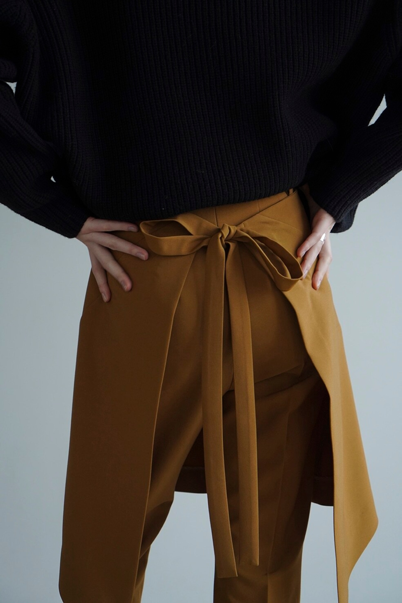 CLANE クラネ　ROLL SKIRT LAYERD PANTS