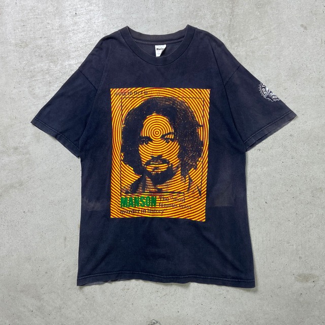 90年代 USA製 CHARLES MANSON チャールズ・マンソン プリントTシャツ 