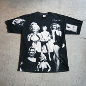 90s マリリンモンロー オールオーバープリント 総柄 Tシャツ