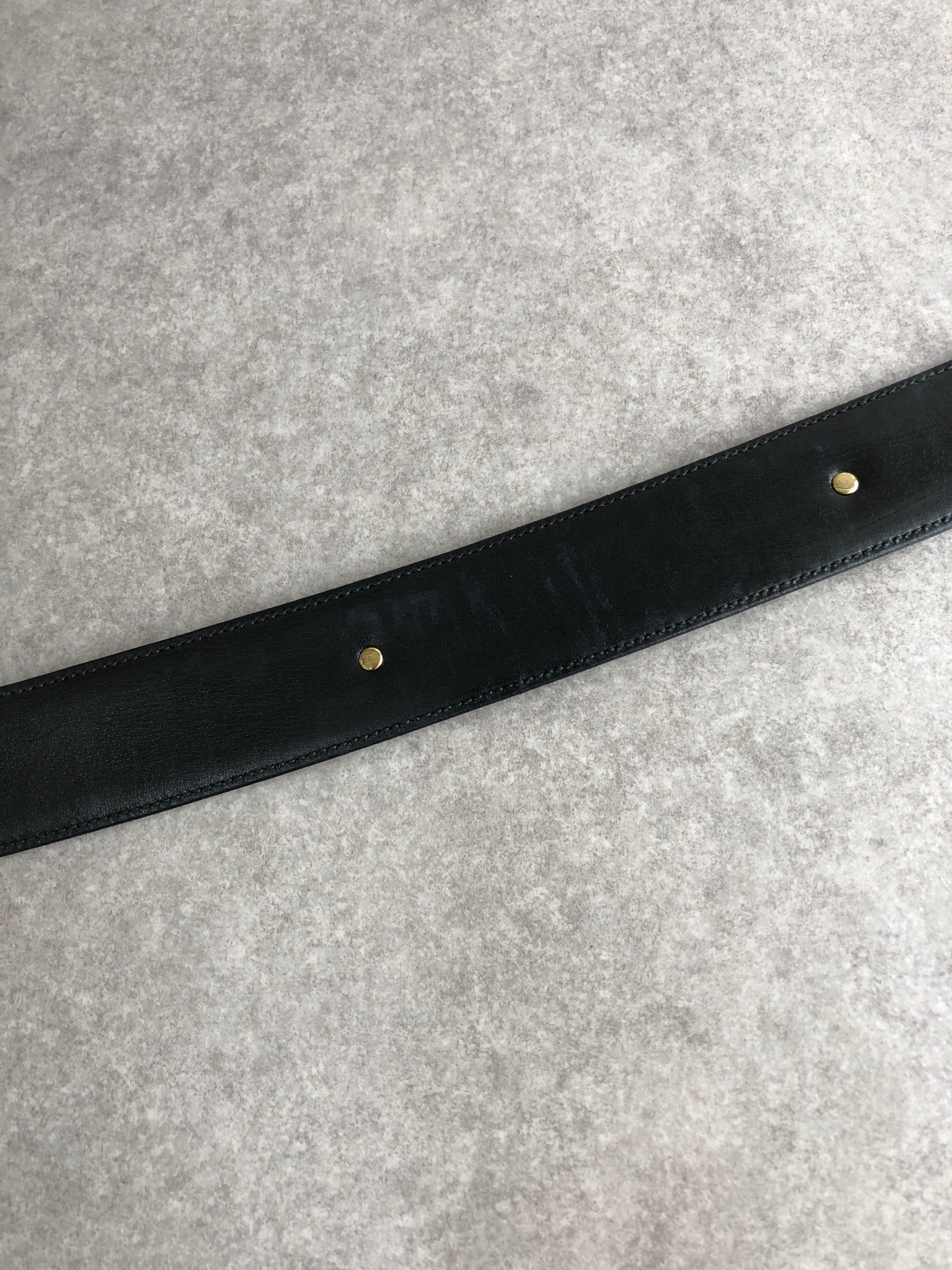 CELINE セリーヌ ベルト ブラック ブラゾン レザー vintage