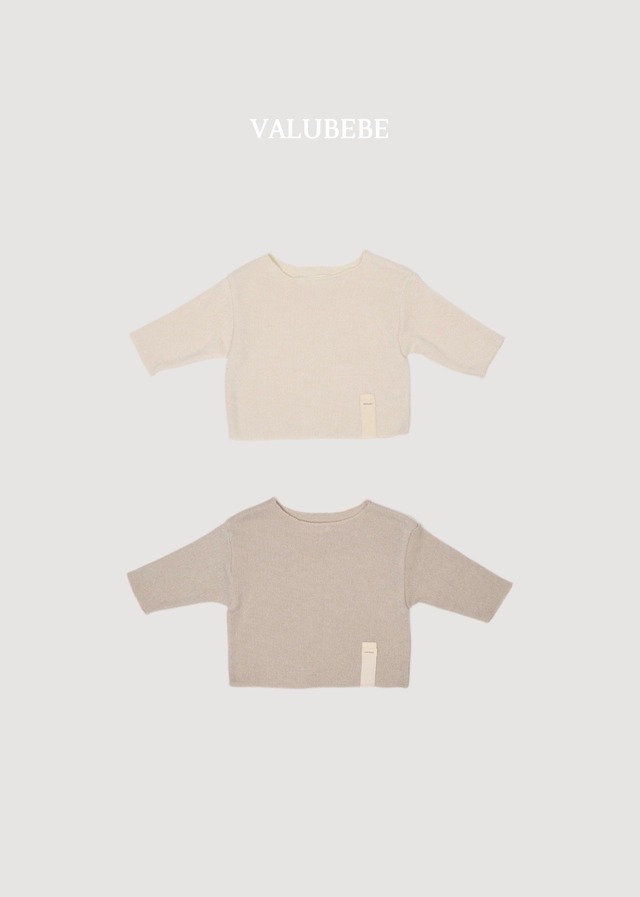【取寄】valubebe|boat neck knit tee|ボートネックニットT|6M-S|baby&toddler|26 autumn