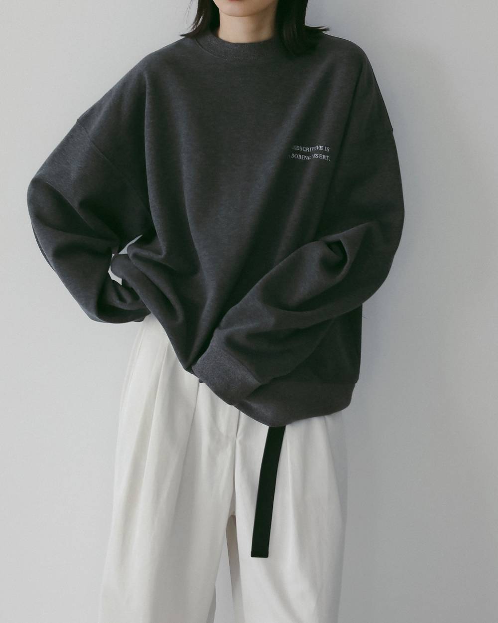 anuke(アンヌーク) Embroidery Logo Sweat | サウスオレンジ｜メンズ