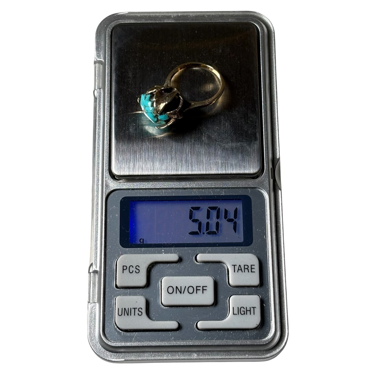 vintage 10ct gold turquoise ring