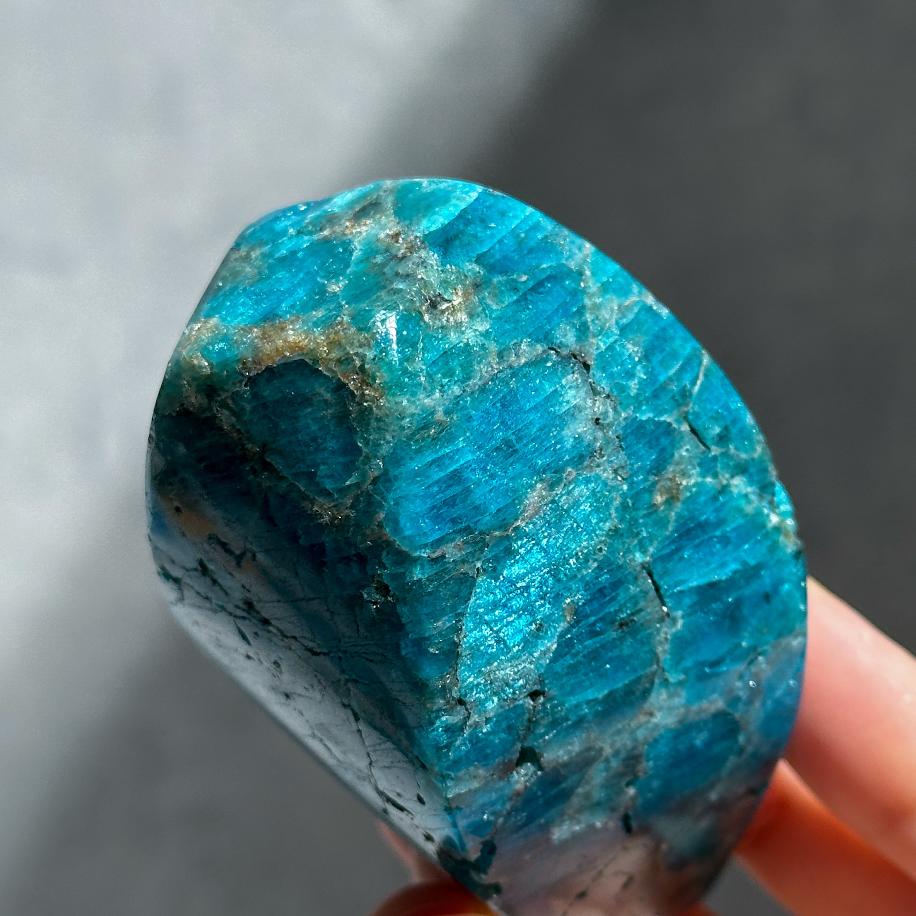 ブルーアパタイト フレイム型23◇ Blue Apatite ◇ 天然石・鉱物
