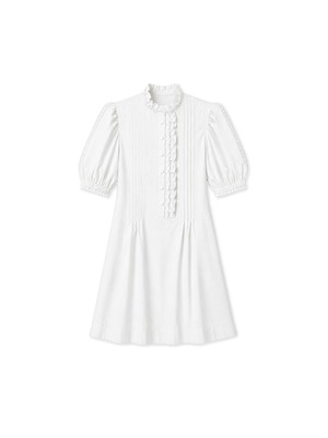 LITTLE  DETAIL DRESS -WHITE-