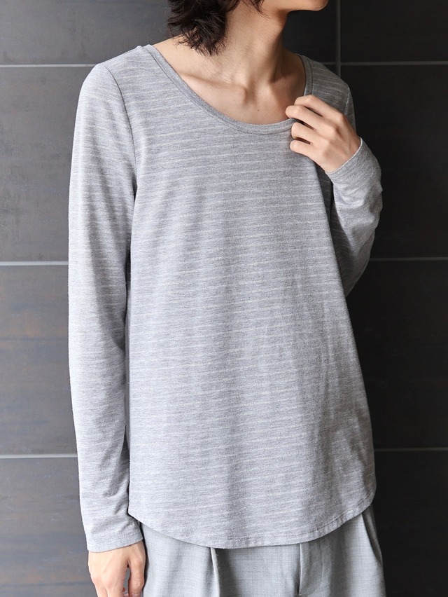 glitter border long sleeve top