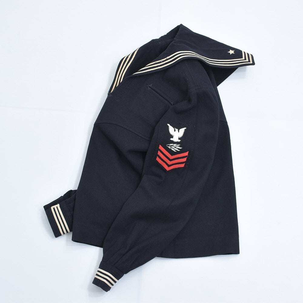 40s U.S.NAVY アメリカ海軍 WWⅡ ウール セーラーシャツ 40s U.S.NAVY アメリカ海軍 WWⅡ ウール セーラーシャツ