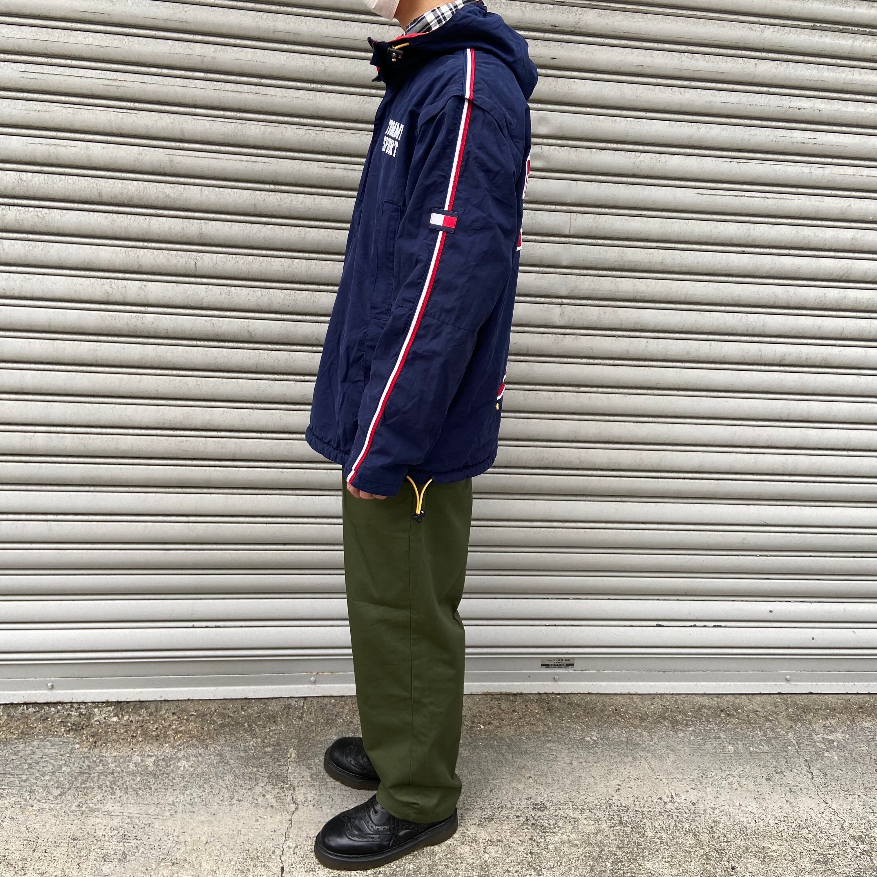 送料無料』Tommy sport 袖ラインアノラックパーカー 2way L 送料無料』Tommy sport 袖ラインアノラックパーカー 2way L