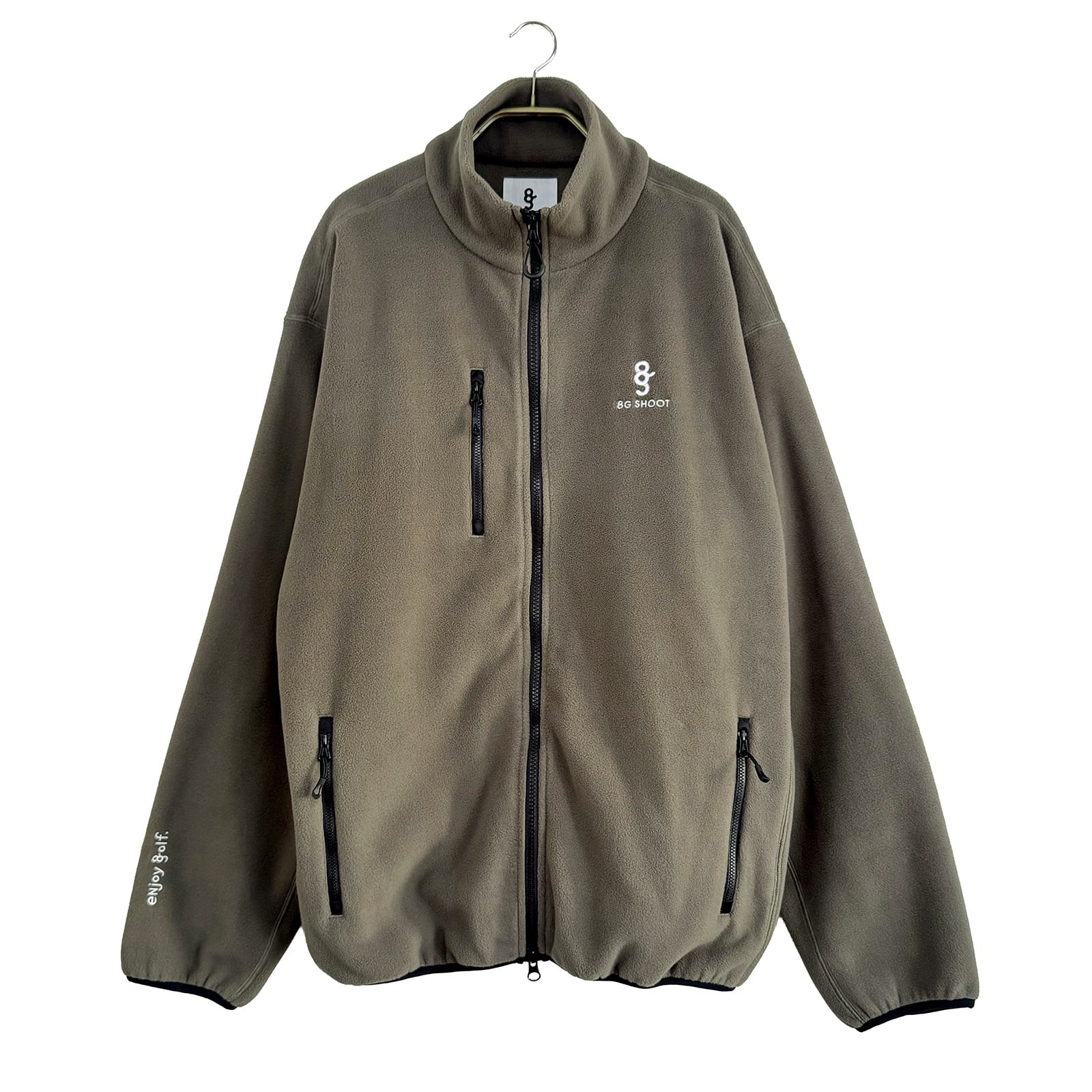 8G FLEECE JACKET -KHAKI BROWN-