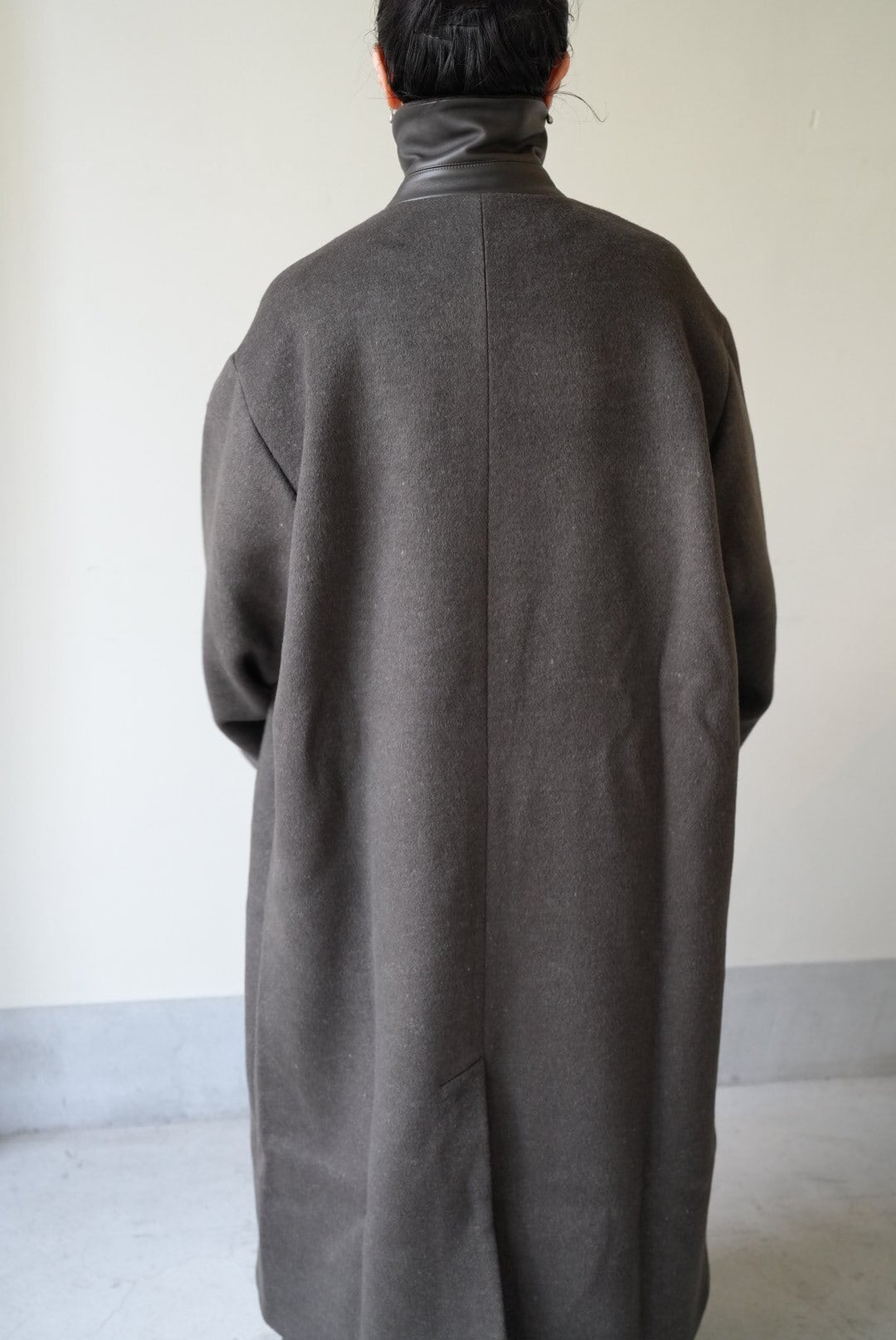 Cristaseya OVERSIZED COAT WITH LEATHER PATCH | TOMMY'S KURAMAE